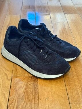 Vince O’Hara Suede Mesh Low Top Sneakers in Navy - Size US 8.5